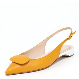 [KUHEE] Sling-back(8189K) 2cm-flat shoes sandals sheepskin point daily modern handmade shoes-Made in Korea